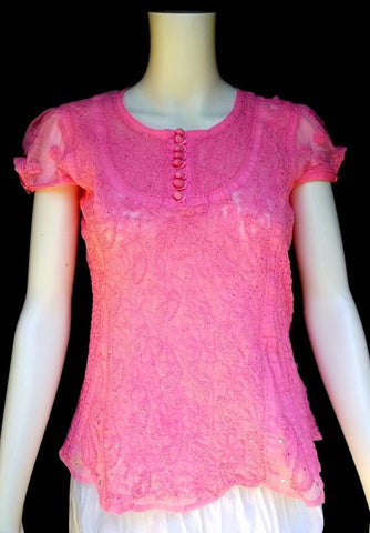 Fawn Cotton Chikankari Kurti A44609