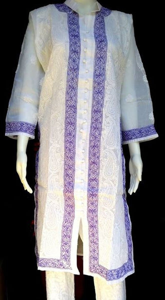 Fawn Cotton Chikankari Kurti A44609
